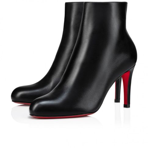Christian Louboutin Pumppie Booty 85 Mm Low Boots Calf Leather Black
