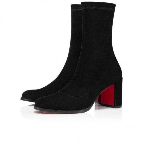 Christian Louboutin Stretchadoxa 70 Mm Low Boots Stretched Veau Velours Black
