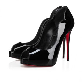 Christian Louboutin Hot Chick Alta 120 Mm Pumps Patent Leather Black