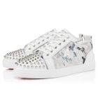Christian Louboutin Louis Junior Spikes Sneakers Calf Leather Spikes White