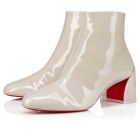 Christian Louboutin Spikita Booty Turela 55 mm Craie/lin Craie Patent Shoes